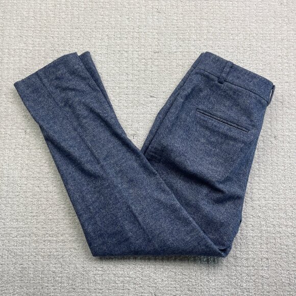 Club Monaco Women’s Wool Blend Pinstripe Dress Pants Size 2 Blue Trousers - Picture 1 of 13